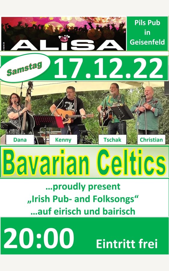 Bavarian Celtics gig poster, 17 December 2022
