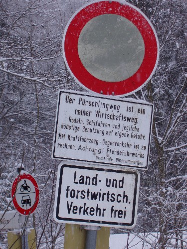 Sledging, Pürsching
